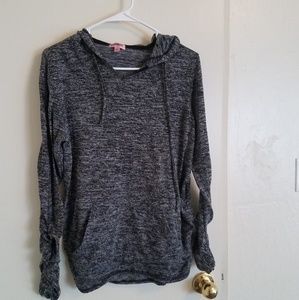 Maternity sweatshirt with hood